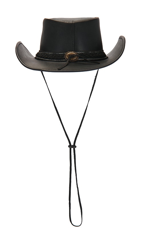  Lamarque Hut Dollie Leather Cowboy In Black. 