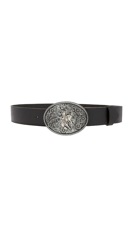 Lamarque Metal Buckle Leather Belt In Black