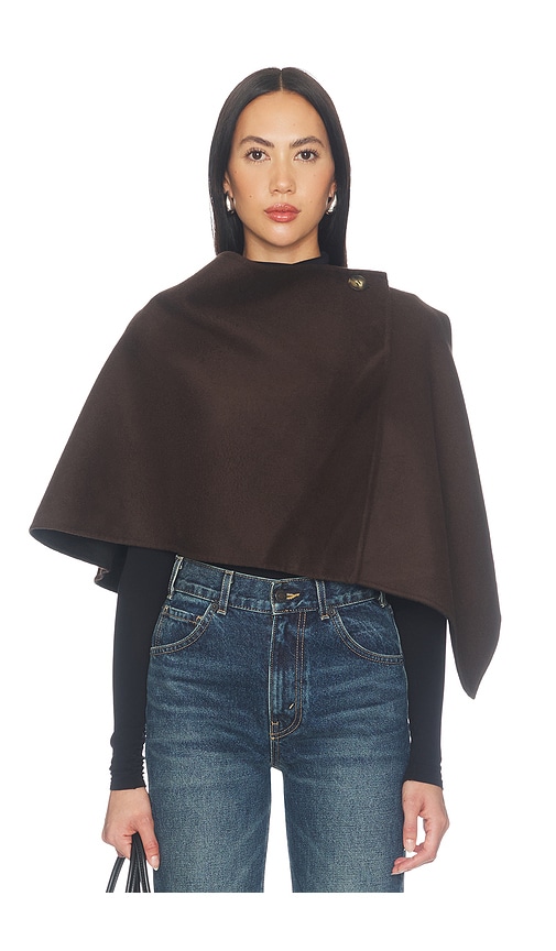 Lamarque Poncho Nezra In Chocolate