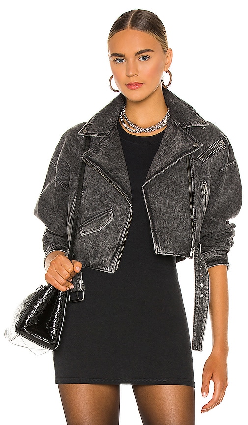 LAMARQUE x REVOLVE Dylan Jacket in Acid Wash Black | REVOLVE