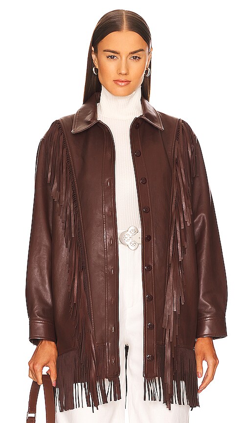 Revolve Clothing Jackets Leather Jackets X REVOLVE Ilonna Shacket in Chocolate. 