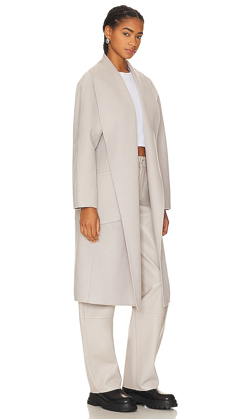Shop Lamarque Thara Coat In Feather Grey