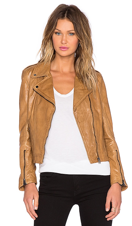 Lamarque Joanna Leather Jacket In Biscuit Revolve Joanna Leather Jacket Lamarque