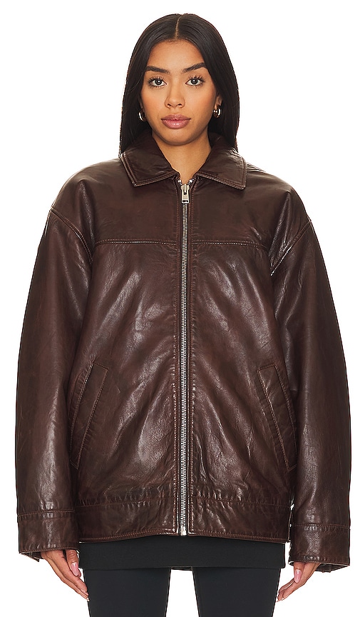 Shop Lamarque Theia Jacket In Chocolate