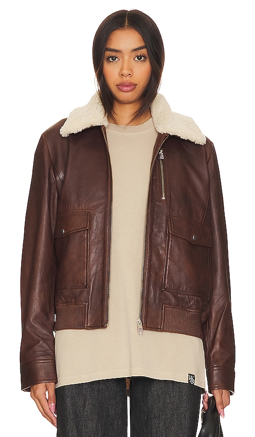 Lamarque Klemence Bomber Jacket In Chocolate