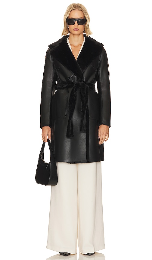 Shop Lamarque Abigail Coat In Black