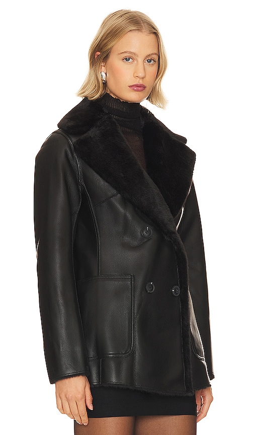 Shop Lamarque Camille Coat In Black