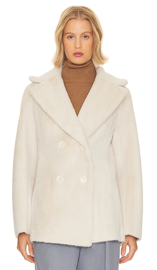 Shop Lamarque Camille Coat In Ivory