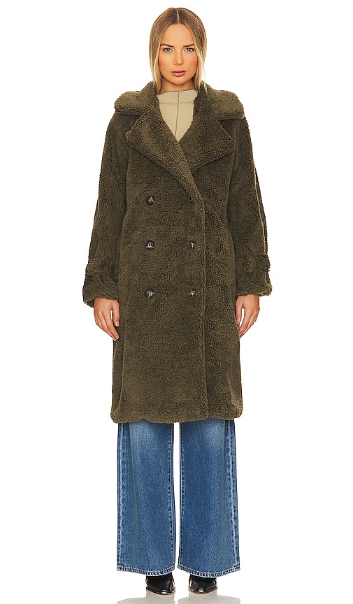 Shop Lamarque Malani Coat In Forest Green