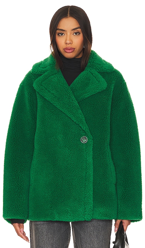 Shop Lamarque Sophie Coat In Vibrant Green