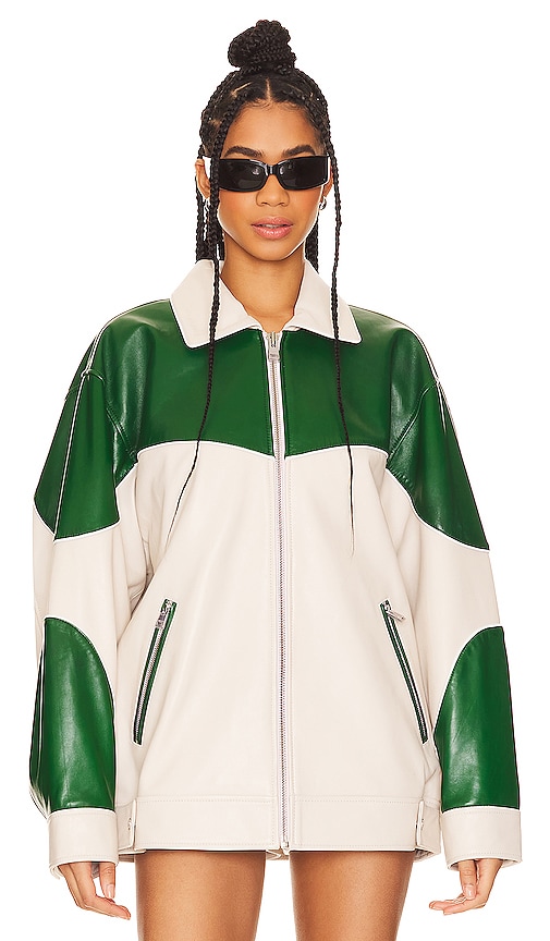 Shop Lamarque X Revolve Varsity Jacket In Ivory