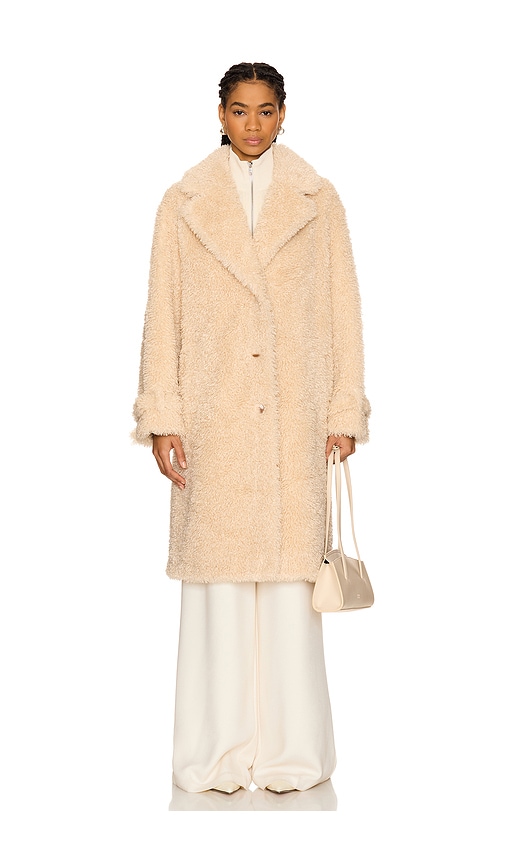 Lamarque Adina Faux Fur Coat In 베이지
