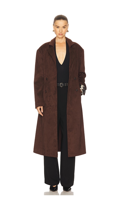 Lamarque Devikana Trench Coat In Brown