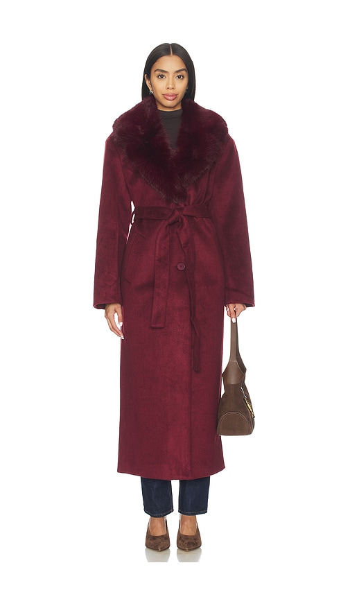 Lamarque X Revolve Tillie L Coat In Burgundy