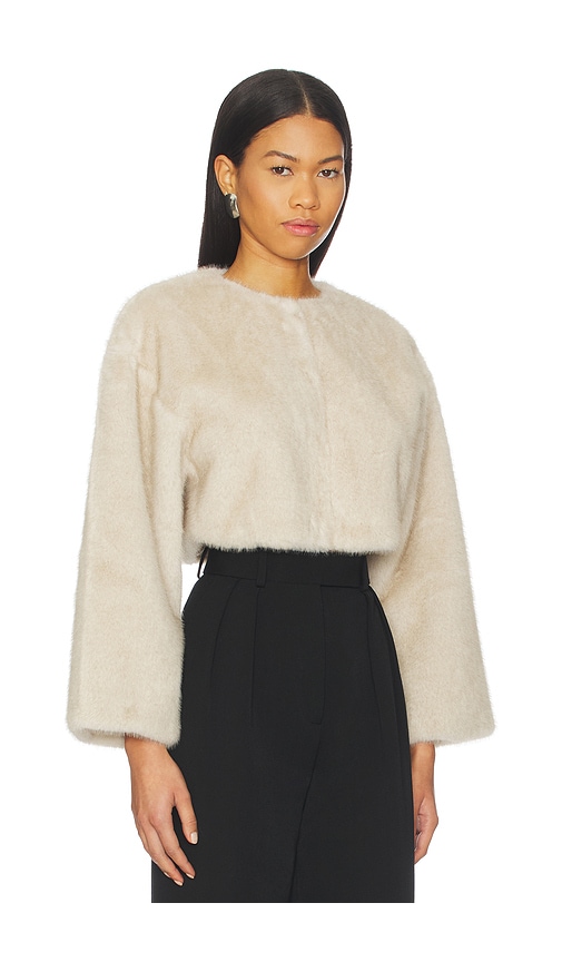 Lamarque Rowdie Faux Fur Jacket In White