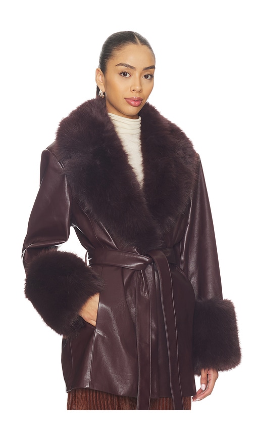 Lamarque Rosabella Faux Fur Blazer Coat