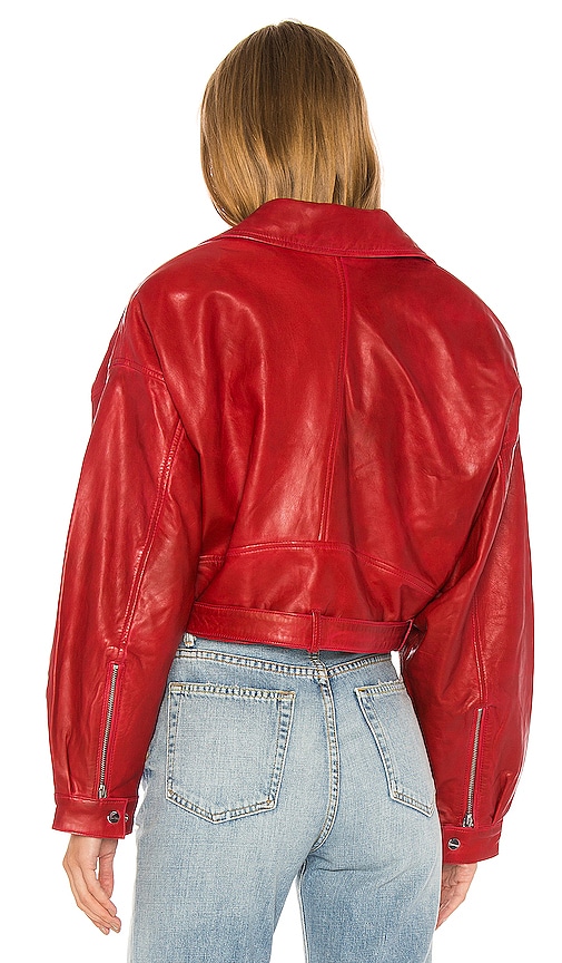  Lamarque Lederjacke Dylan In Red. Größe S. Also In Xs, M. 