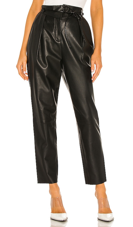 LAMARQUE Umay Leather Pant in Black | REVOLVE