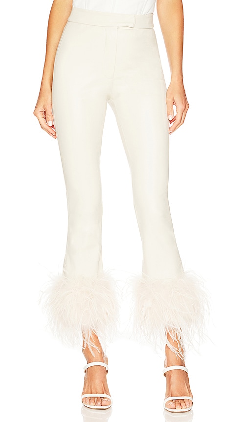 Lamarque Pagetta Faux Leather Pant In Bone