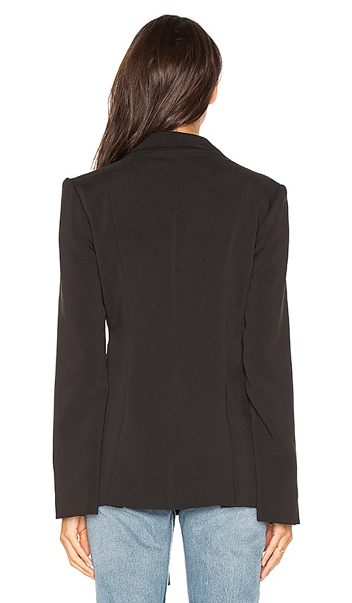 black split sleeve blazer dress