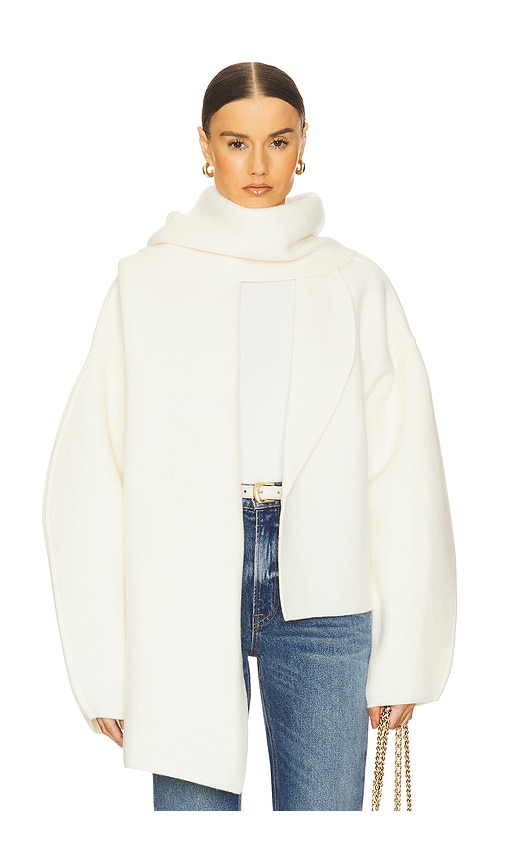 L'Academie Aridonna Knit Scarf in Ivory
