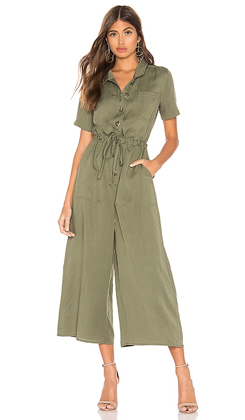 L'Academie Rubie Jumpsuit in Olive | REVOLVE