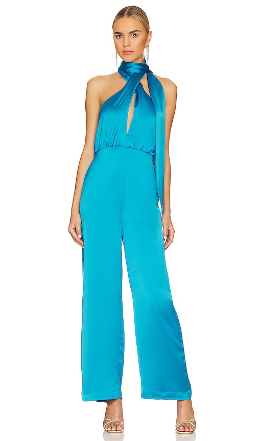 L'academie Percy Jumpsuit In Teal