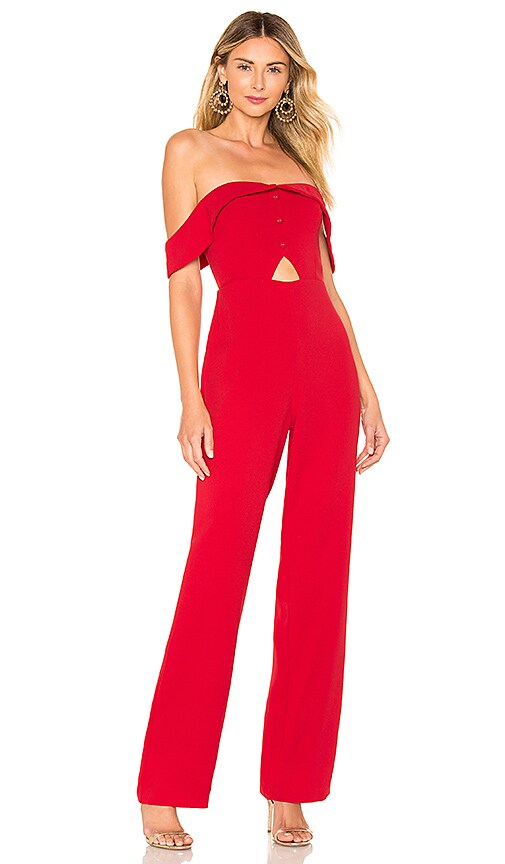 revolve jumpsuit red