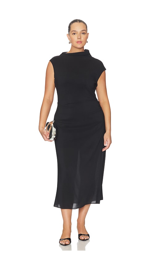 L'academie By Marianna Teshi Midi Dress In Black