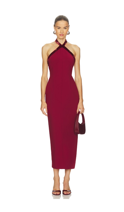 L'academie By Marianna Lali Maxi Dress In Burgundy