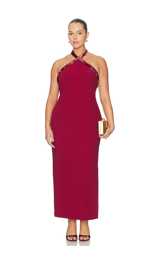 L'academie By Marianna Lali Maxi Dress In Burgundy