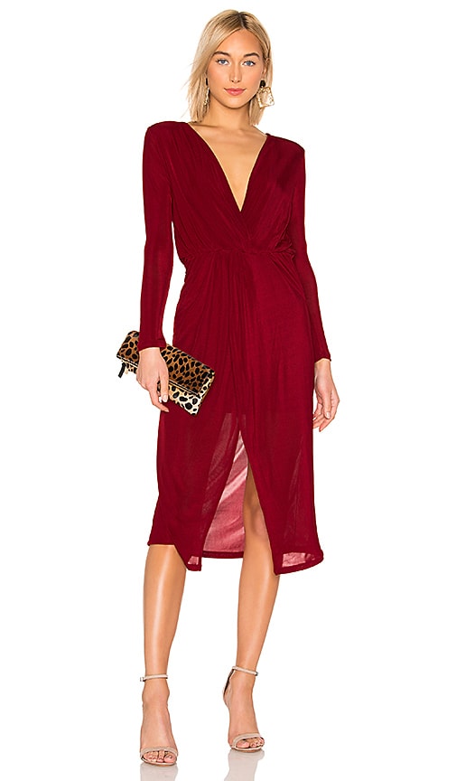 L'Academie The Judy Midi Dress in Persian Red | REVOLVE