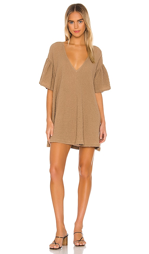 L'Academie The Marva Mini Dress in Coco Brown