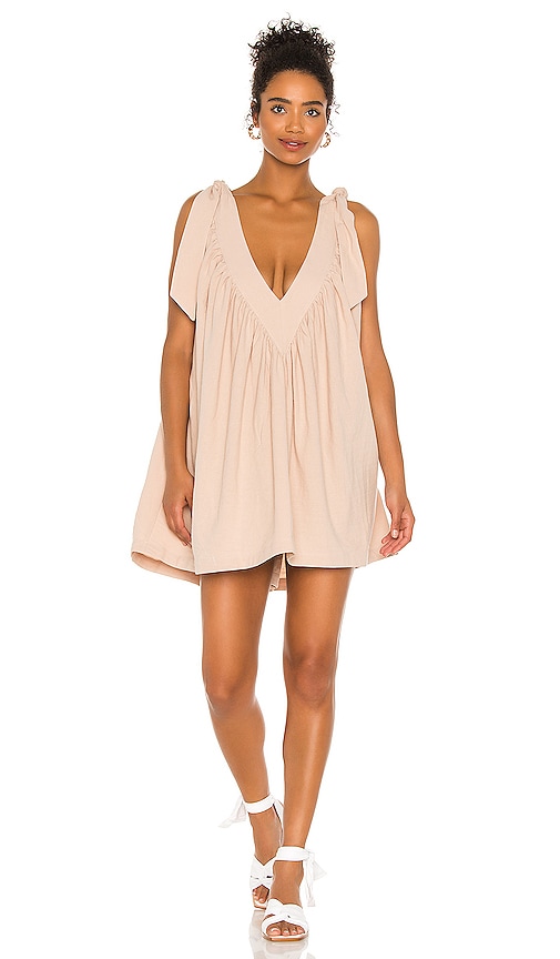 L'Academie The Maelys Mini Dress in Nude