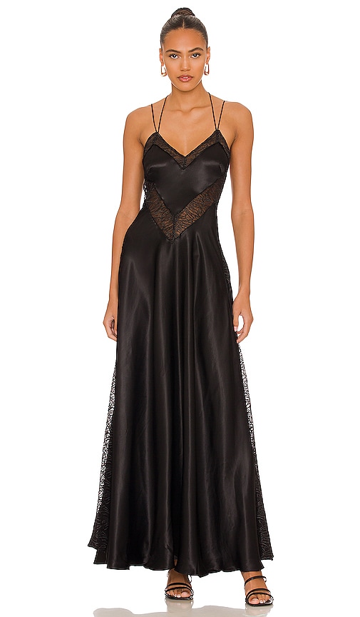 L'Academie Jaegar Maxi Dress in Black