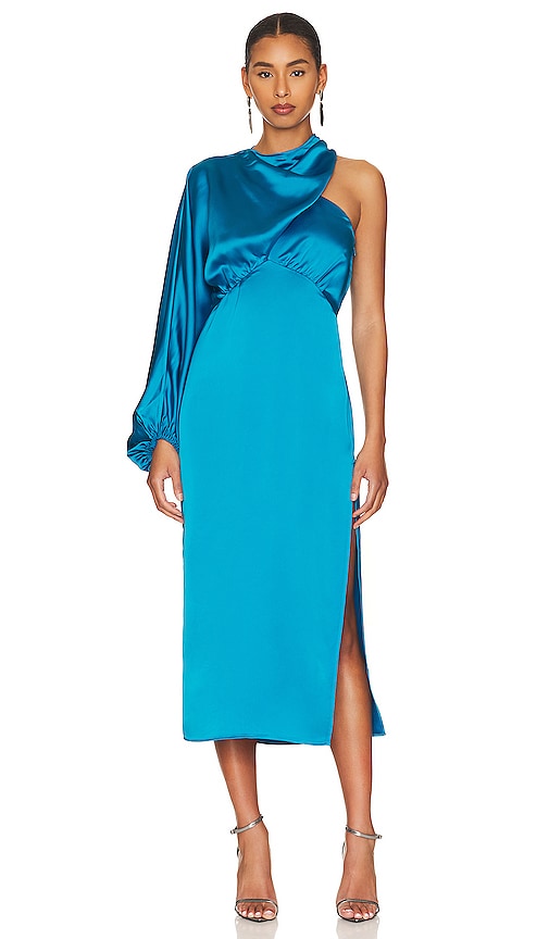 Aqua blue color Indo Western Gown – Panache Haute Couture