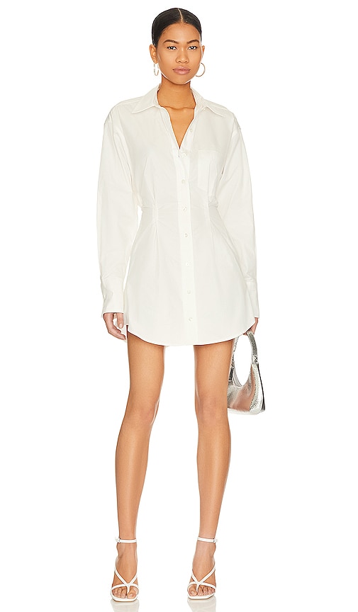 L'Academie Noria Shirt Mini Dress in Bright White | REVOLVE