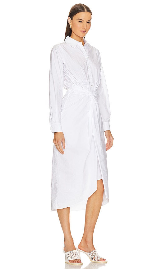 Shop L'academie Callie Midi Dress In White