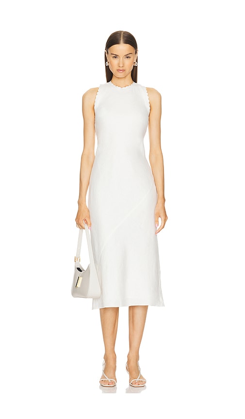 Shop L'academie By Marianna Lucie Midi Dress In Ivory