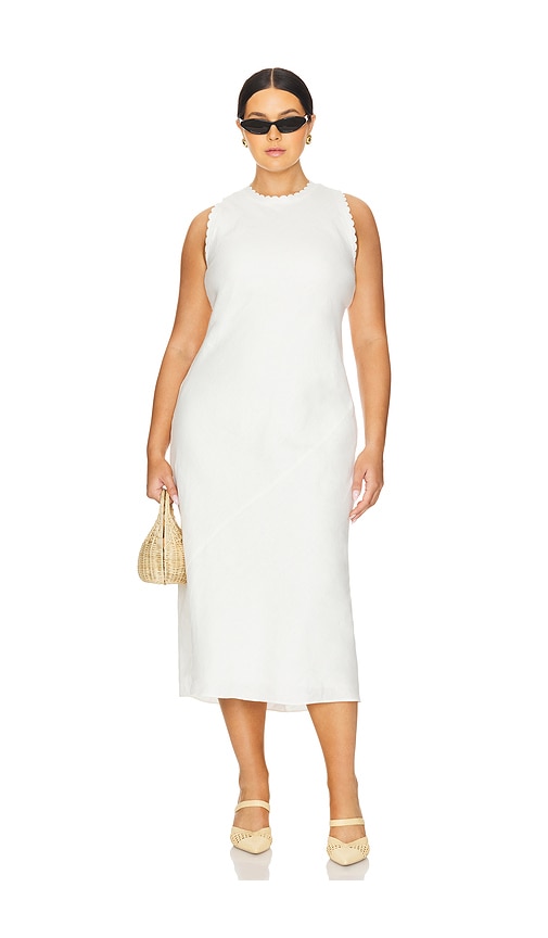 Shop L'academie By Marianna Lucie Midi Dress In Ivory