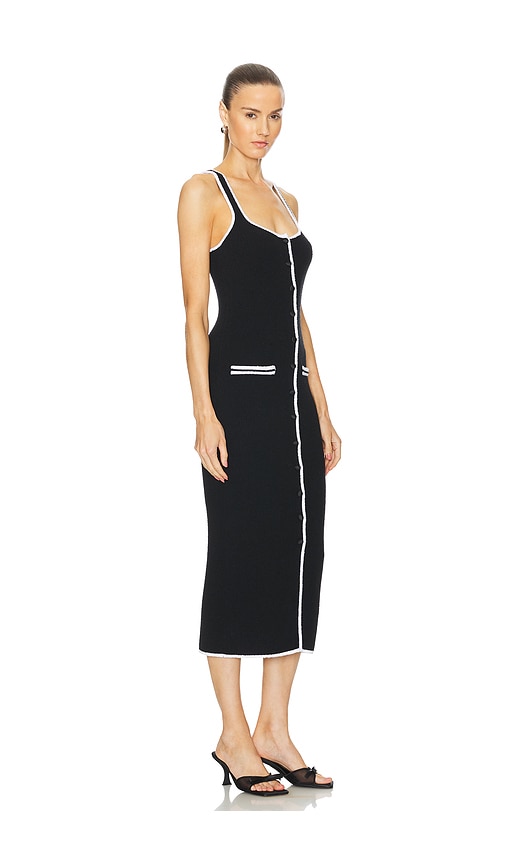 Shop L'academie By Marianna Havilah Midi Dress In Black & White