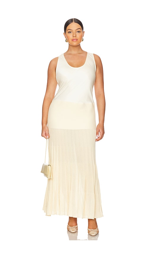 Shop L'academie By Marianna Soleil Maxi Dress In 米色