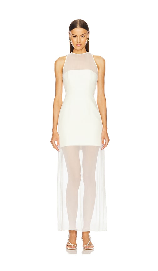 Shop L'academie By Marianna Amiens Maxi Dress In Ivory