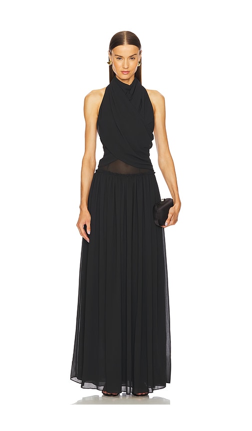 Shop L'academie By Marianna Amouage Maxi Dress In Black