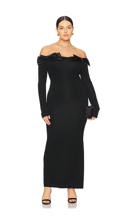 L'academie By Marianna Dinara Midi Dress In Black