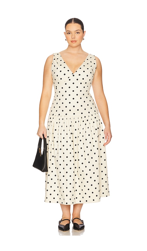 L'academie By Marianna Polina Midi Dress In White