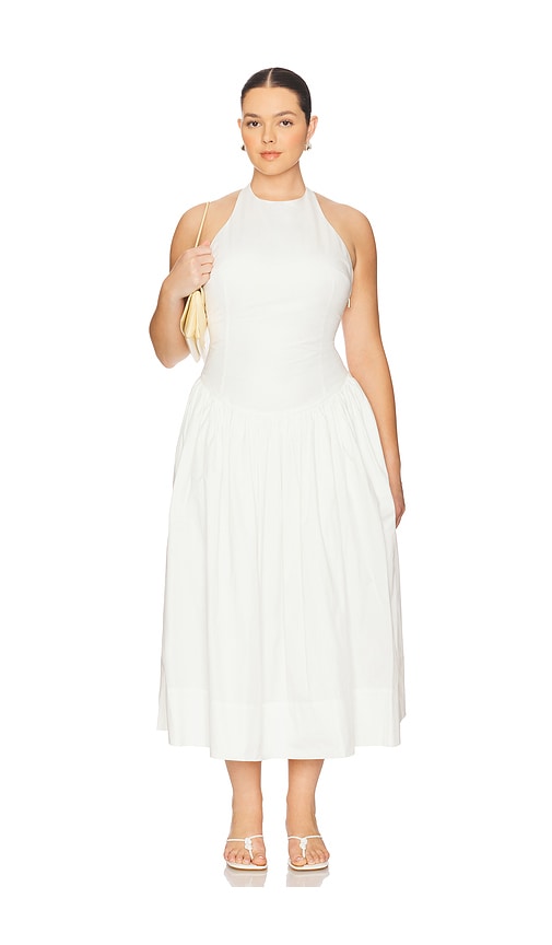 L'academie By Marianna Akiri Midi Dress In White