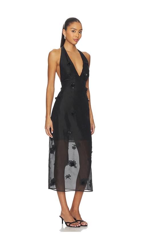 L'academie By Marianna Minah Midi Dress In Black
