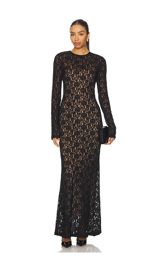 L'academie By Marianna Kayden Maxi Dress In Black