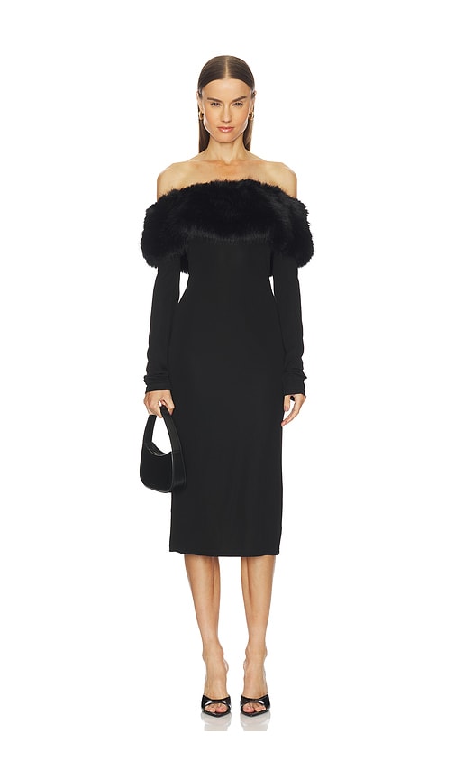 L'academie By Marianna Nara Midi Dress In Animal Print